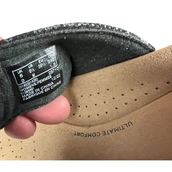 Clarks Laurieann Rae Women's Black Lightweight Thong Comfort Sandals  Size 8.5 - Picture 11 of 14